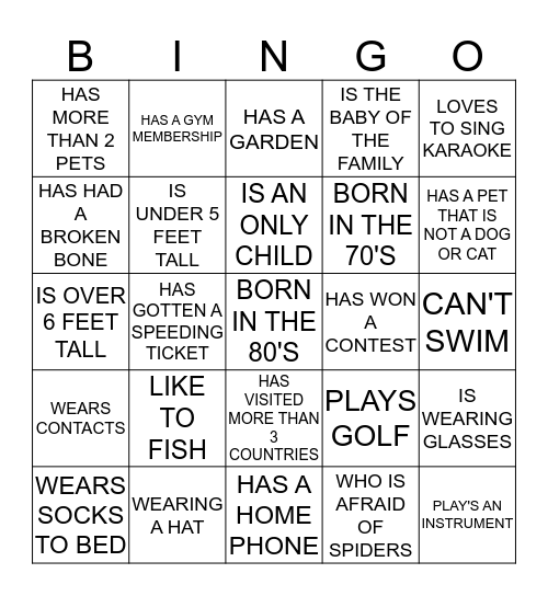 CDFA BINGO Card