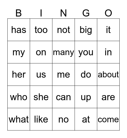 Sight Word List 3 and 4 Bingo Card