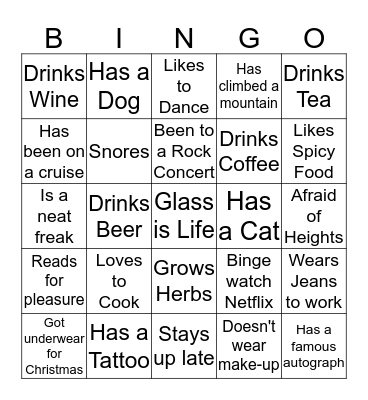 Sales Service Bingo Card