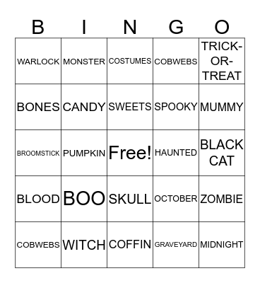 Halloween madness  Bingo Card