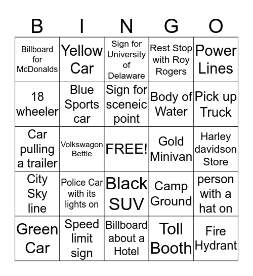 SJRCS HSA BUS BINGO!! Bingo Card