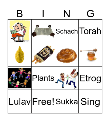 Sukkoth Bingo Card