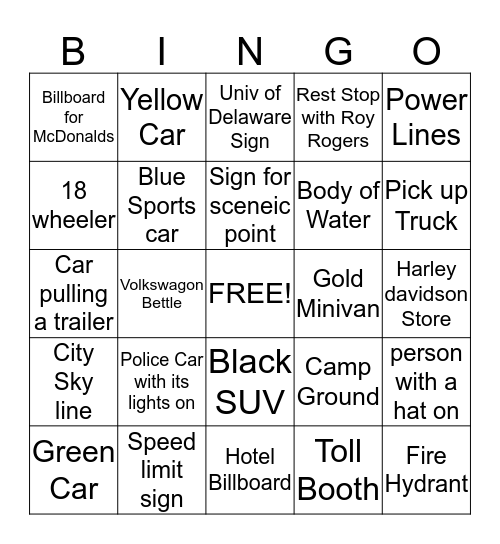 SJRCS HSA BUS BINGO!! Bingo Card