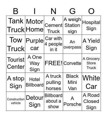 SJRCS HSA BUS BINGO!! Bingo Card