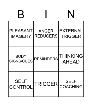 CONTROL CHAIN BING! Bingo Card