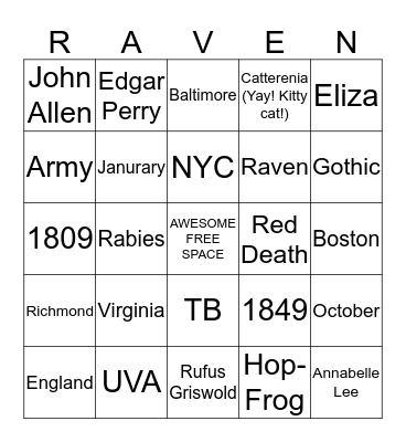 Poe Bingo! Bingo Card