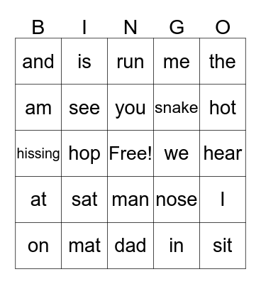 1-3 grade September 2018 Bingo Card