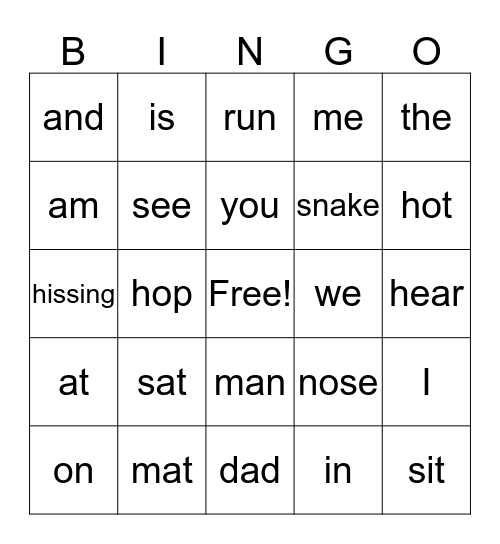 1-3 grade September 2018 Bingo Card