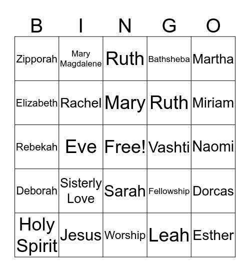 Stepping Hard for Christ Bingo Card