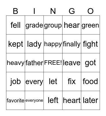 List C BINGO  101-150 Bingo Card