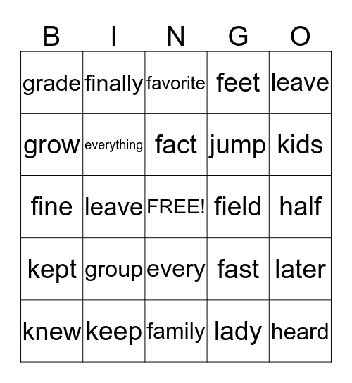 List C BINGO  101-150 Bingo Card