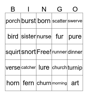 Task 5 Bingo Card