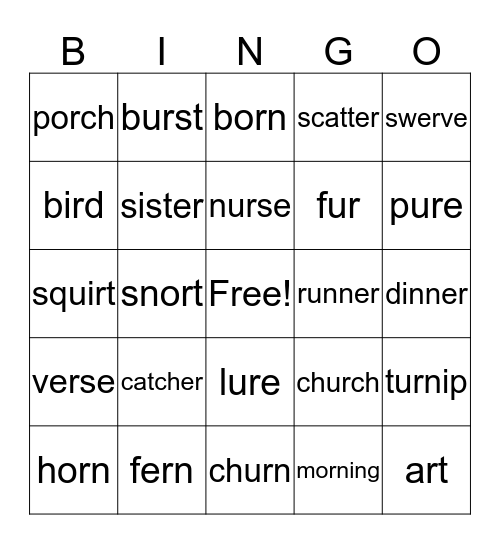 Task 5 Bingo Card