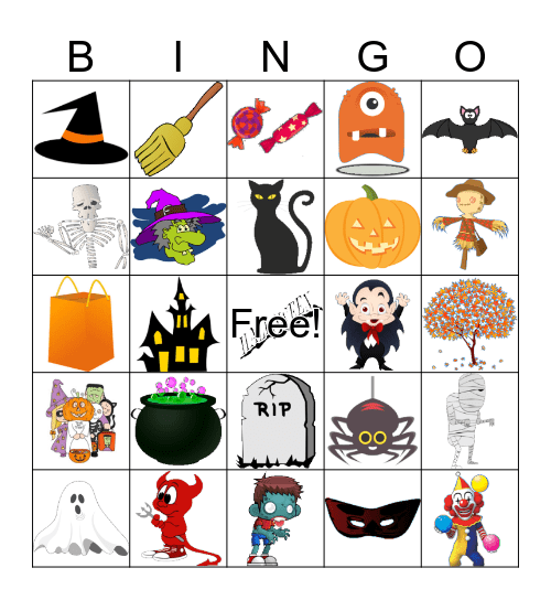 Halloween Bingo Card