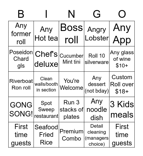 eeZ BINGO Card