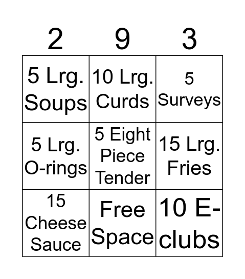 Bingo 10/1- 10/7 Bingo Card