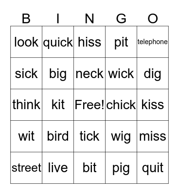 Missy's Bingo Game Bingo Card