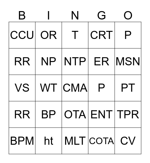 BINGO Card