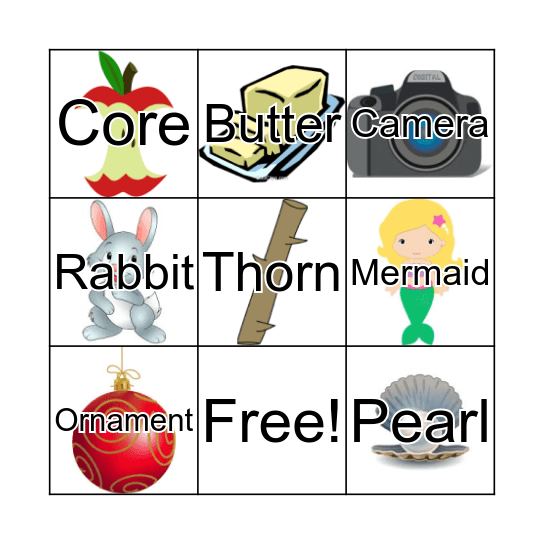Sienna's Bingo Card