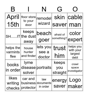 BNI Alpharretta Acclelerators Bingo Card