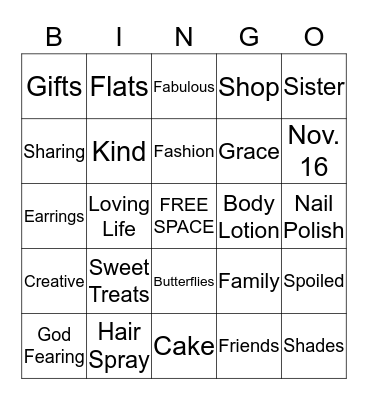 FABULOUS AT 40RTY Bingo Card