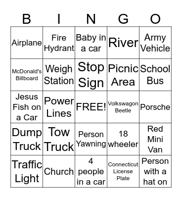 SJRCS HSA Bus Bingo!!! Bingo Card