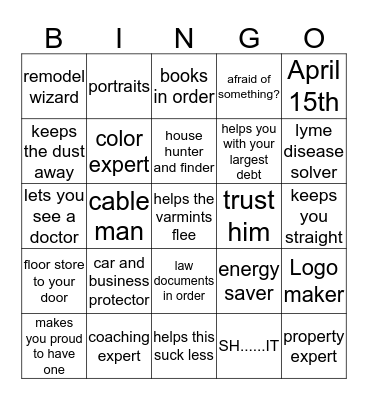 BNI Alpharretta Acclelerators Bingo Card