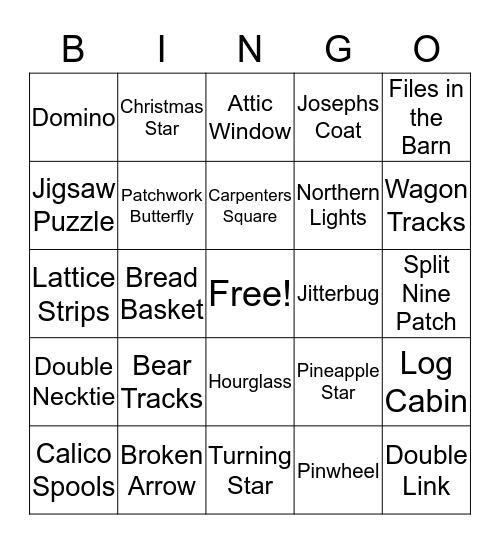 Debbie Brewster Bingo Card