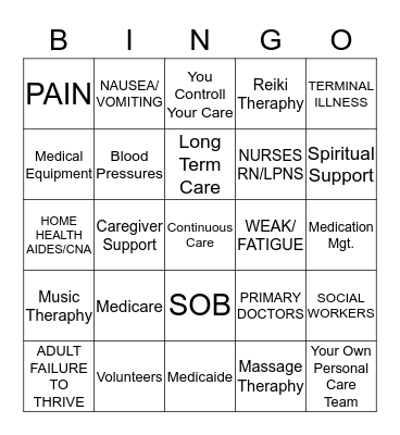 VITAS BINGO Card