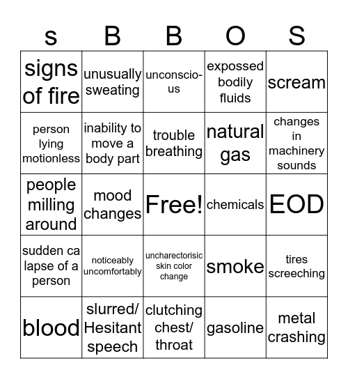 reconciling an emergency bingo Card