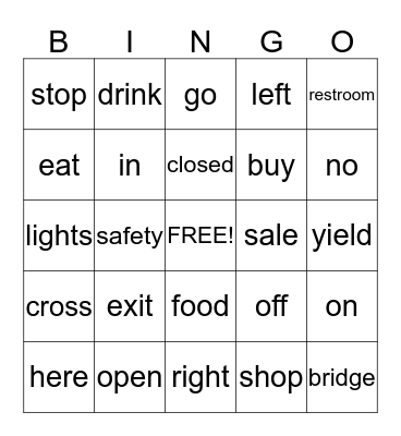 Life Bingo Card