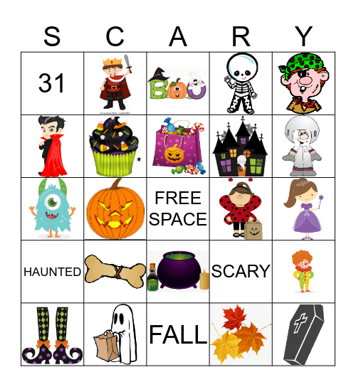 Halloween Bingo Card