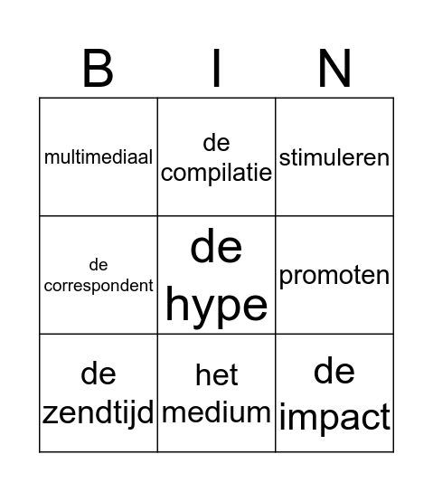 les 1 Bingo Card