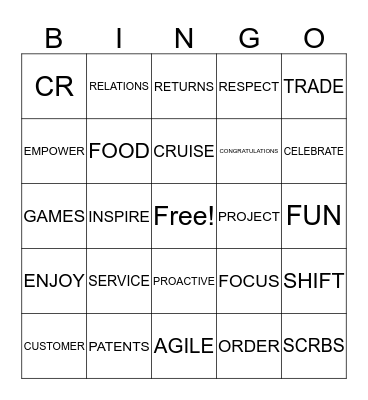 CUSTOMER SERVICE WEEK Bingo Card