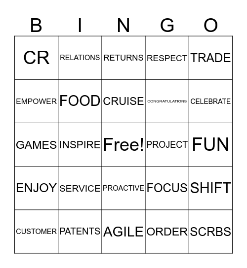 CUSTOMER SERVICE WEEK Bingo Card