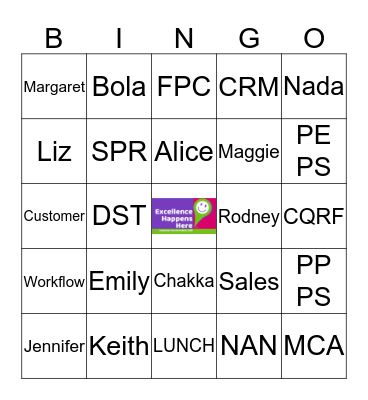 2018 CSR WEEK Bingo Card
