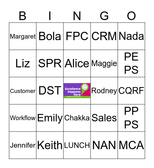 2018 CSR WEEK Bingo Card