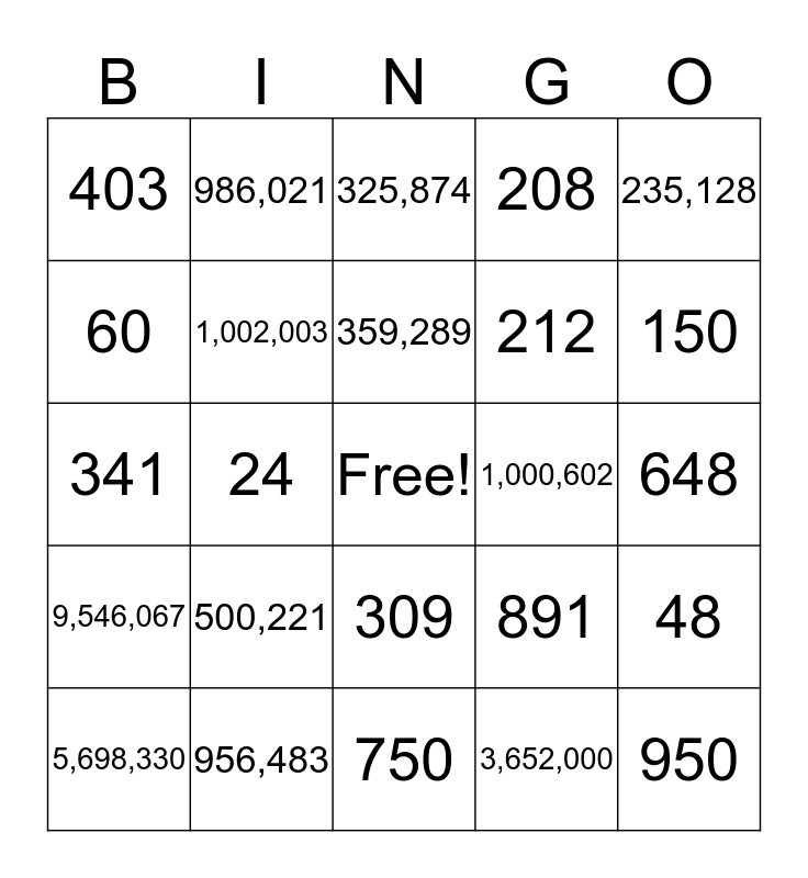 Play Large Numbers Online Bingobaker