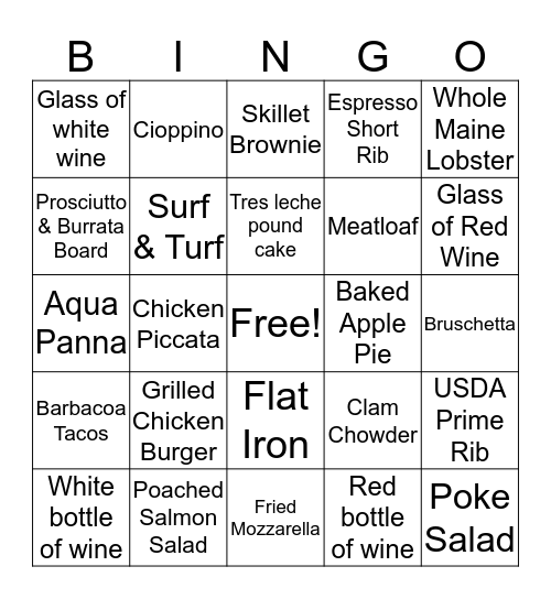 HT Bingo  Bingo Card