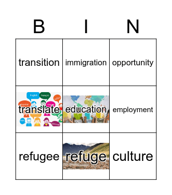 GR5 U1 P1 REACH Bingo Card