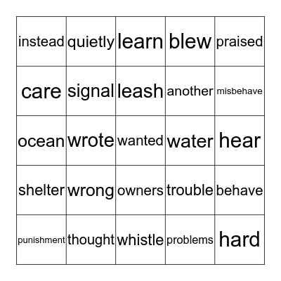 Click and Treat Bingo Card