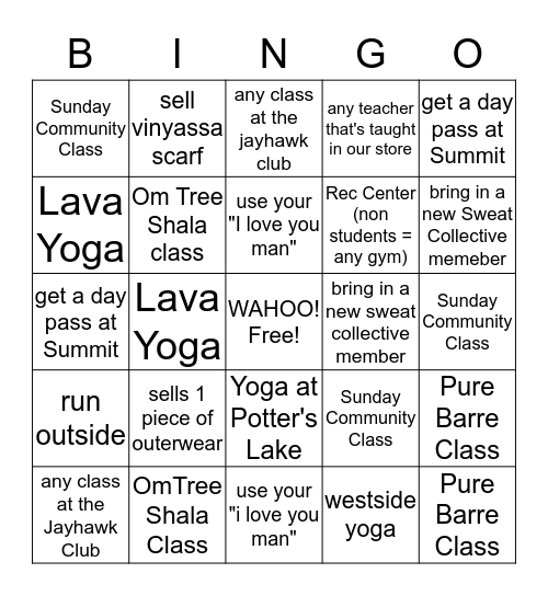 LFK BINGOOO Bingo Card