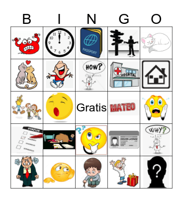 Spanish 2 U1 Olé Bingo Card