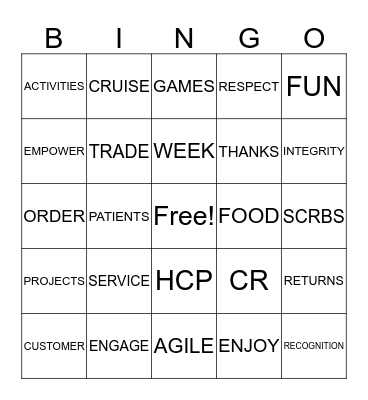 CUSTOMER SERVICE WEEK Bingo Card