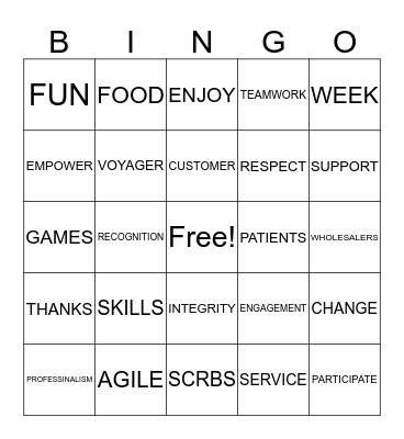 CUSTOMER SERVICE WEEK Bingo Card