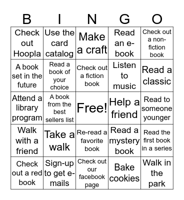 ADULT WINTER BINGO Card