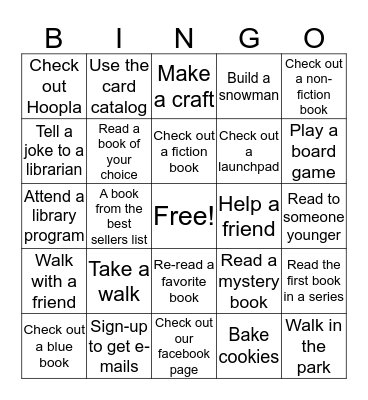 WINTER BINGO Card