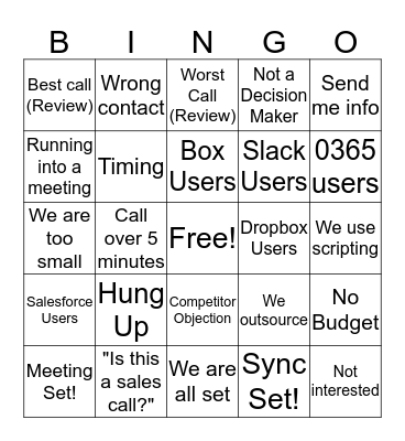 Rippin' Dials Bingo Card