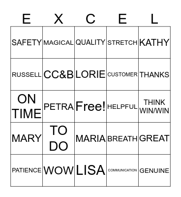 CUSTOMER SERVICE WEEK 2018 Bingo Card