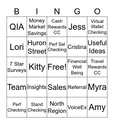 Branch Bingo Card